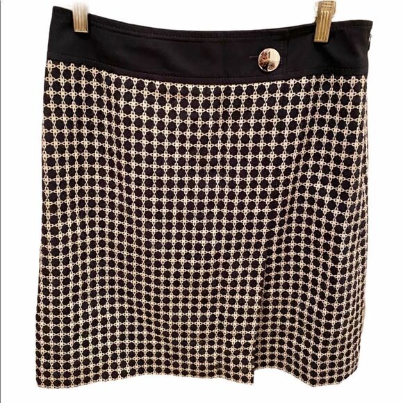 Ann Taylor Embroidered Latticework Trellis Skirt - Picture 1 of 5